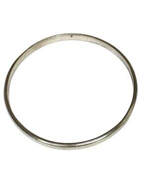 Simple Taxco Mexico Sterling Silver Bangle Bracelet 19.81g 2 5/8" Diameter
